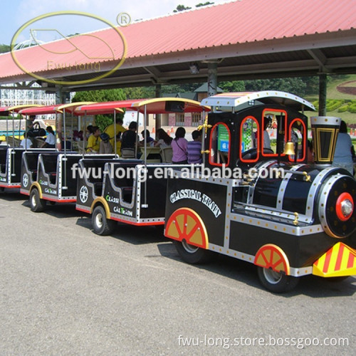 12 To 40 Passengers 1 locomotive And 6 Trailers Electric Trackless Train For Sale
